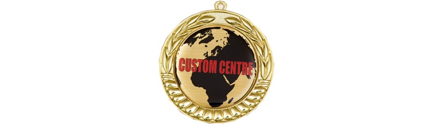 70MM LEAF DESIGN CUSTOM DOMED CENTRE MEDAL - GOLD,SILVER OR BRONZE 70MM LEAF DESIGN CUSTOM DOMED CENTRE MEDAL - GOLD,SILVER OR BRONZE